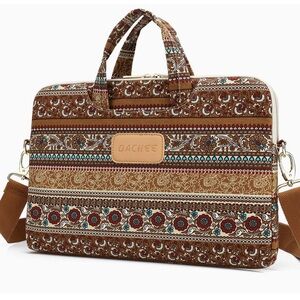 New DACHEE Bohemian Print Laptop Shoulder Bag Padded